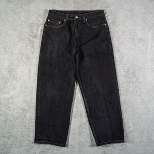Vintage Levis Jeans Mens 34x32 Black 550 Relaxed Fit 1998 Retro Baggy